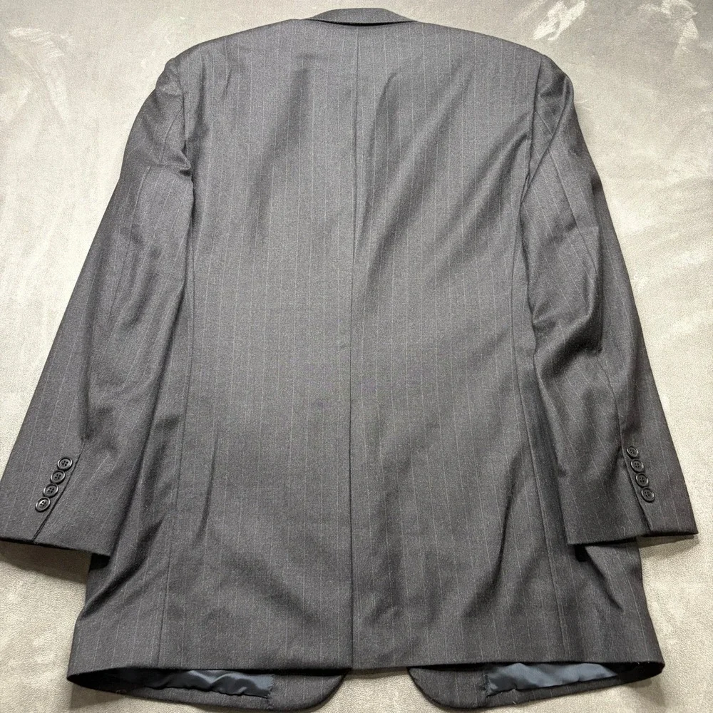 Brooks Brothers Blazer Mens 42L Gray Pinstripe Wool Cashmere Sport Coat Jacket